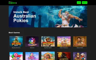 The Pokies 100 homepage website preview