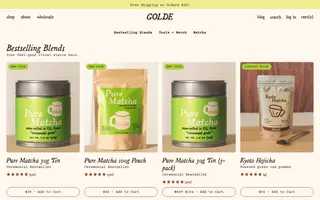 Golde homepage website preview