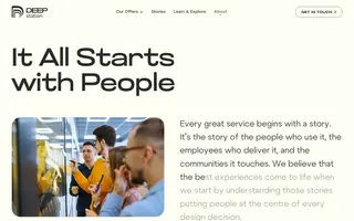 DEEP Station homepage website preview