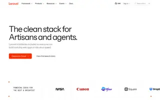 Laravel homepage website preview