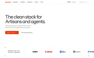 Laravel homepage website preview