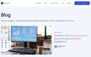 DockYard homepage website preview