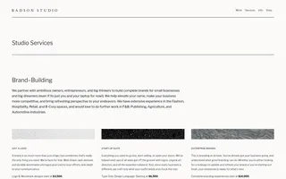 Badson Studio homepage website preview