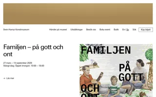 Sven-Harry Art museum homepage website preview