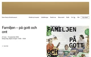 Sven-Harry Art museum homepage website preview