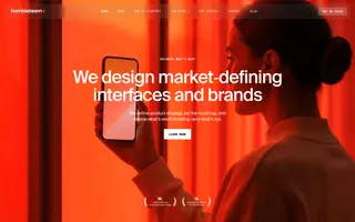 Humbleteam homepage website preview
