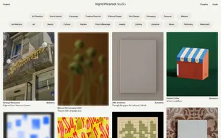 Studio Ingrid Picanyol homepage website preview