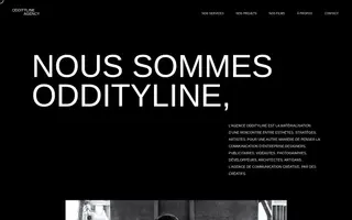 Oddityline homepage website preview