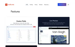 Craft CMS homepage website preview