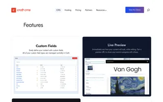 Craft CMS homepage website preview