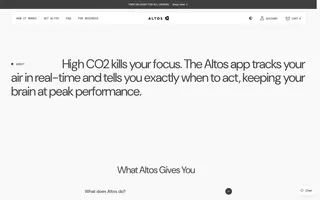 Altos homepage website preview