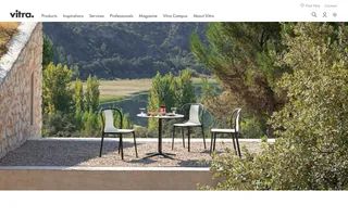Vitra homepage website preview