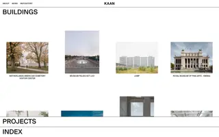 KAAN Architecten homepage website preview