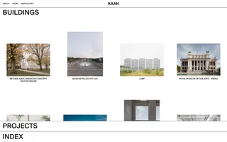 KAAN Architecten homepage website preview