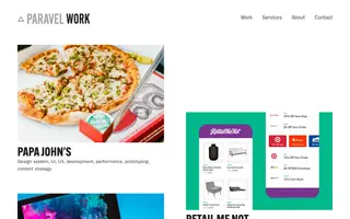 Paravel homepage website preview