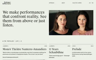 Goksøyr & Martens homepage website preview