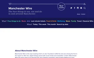 Manchester Wire homepage website preview