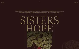 Sisters Hope homepage website preview