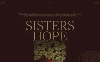 Sisters Hope homepage website preview