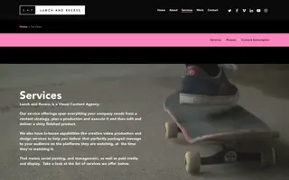 Lunch & Recess homepage website preview
