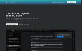 Air homepage website preview
