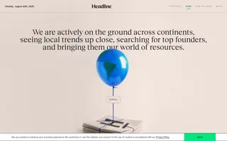 Headline homepage website preview