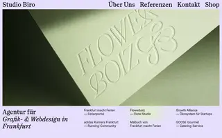Studio Biro homepage website preview