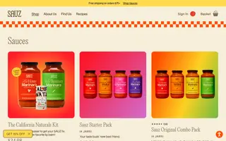 Sauz homepage website preview