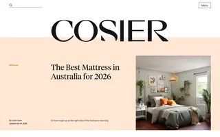 Cosier homepage website preview