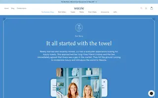 Weezie homepage website preview