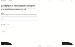 Progressive Present homepage website preview