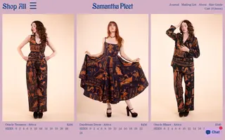 Samantha Pleet homepage website preview