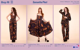 Samantha Pleet homepage website preview