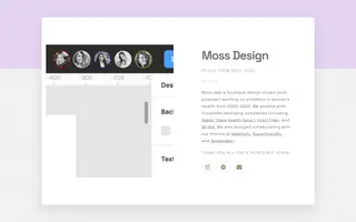 Moss homepage website preview