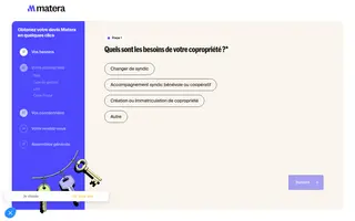 Matera homepage website preview