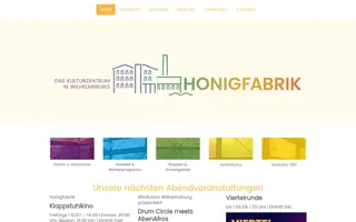 Honigfabrik homepage website preview