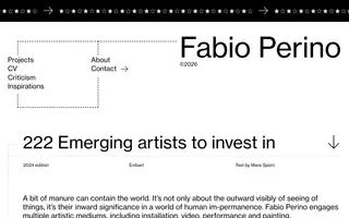 Fabio Perino homepage website preview