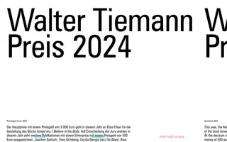Walter Tiemann Preis homepage website preview