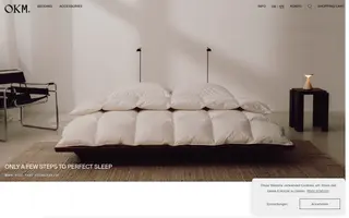 OKM homepage website preview