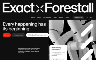 Exact x Forestall homepage website preview