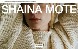 Shaina Mote homepage website preview