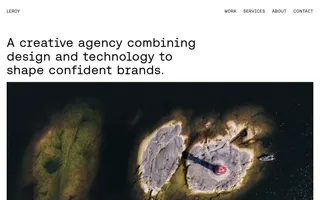 Agency Leroy homepage website preview