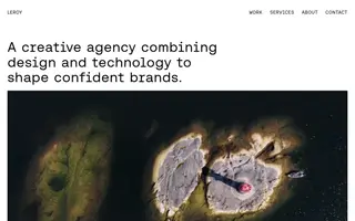Agency Leroy homepage website preview