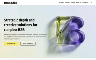 Brandkind homepage website preview