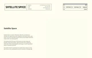 Satellite Space homepage website preview