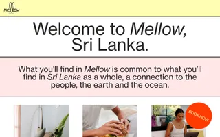 Mellow Hostel homepage website preview