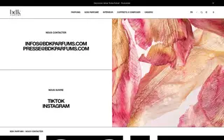 BDK Parfums homepage website preview