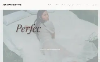 Jen Wagner Type homepage website preview