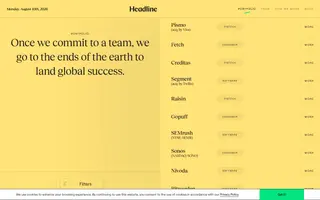 Headline homepage website preview