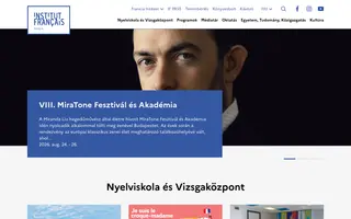 Institut Français homepage website preview